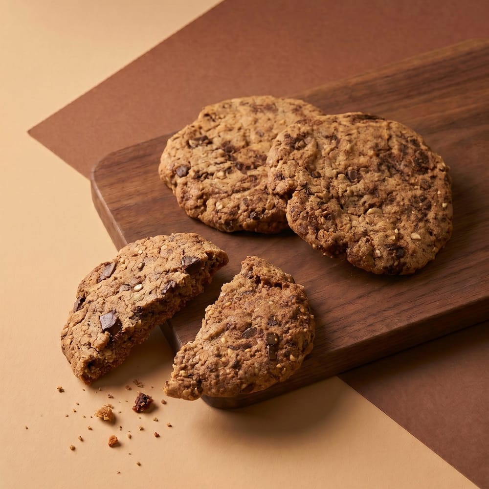Biscotti artigianali sul tagliere di legno